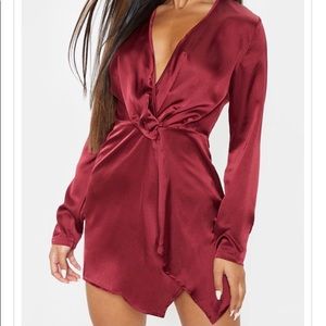 PLT Burgundy Long Sleeve Dress